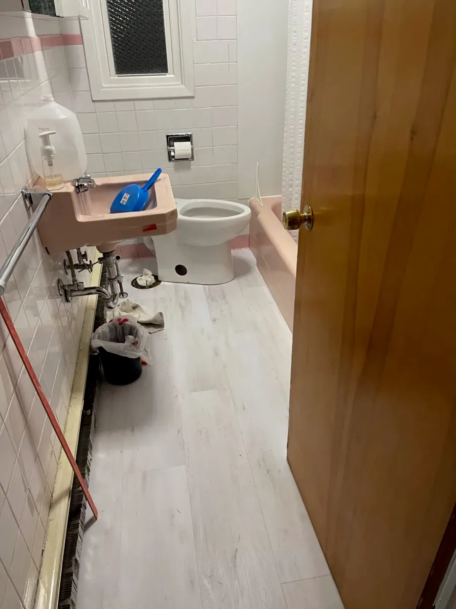 Bathroom Floor Refinished: bathroom project by Hammer Home Services in Western Pennsylvania