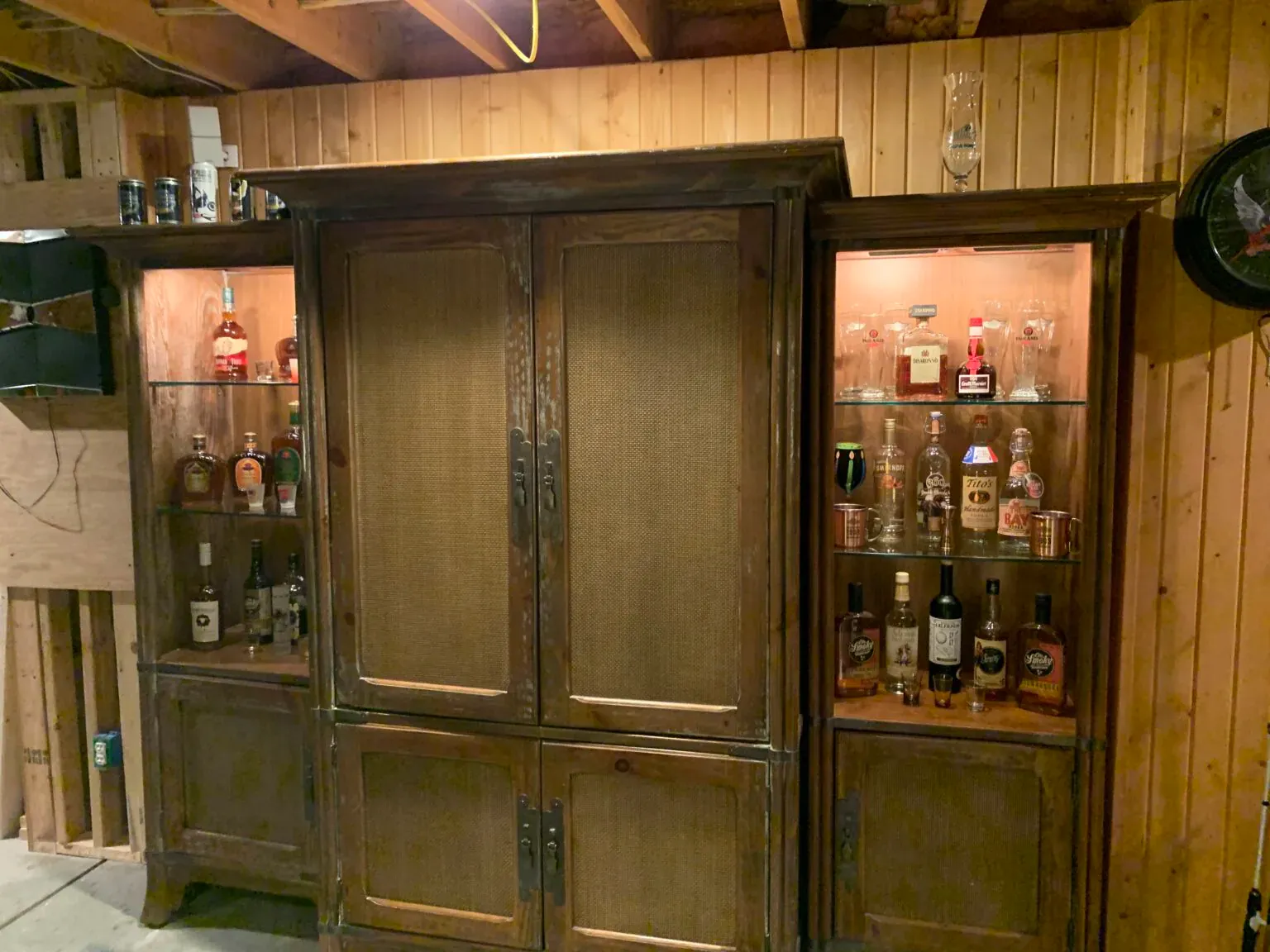 Custom Basement Bar Conversion completed by Hammer Home Services