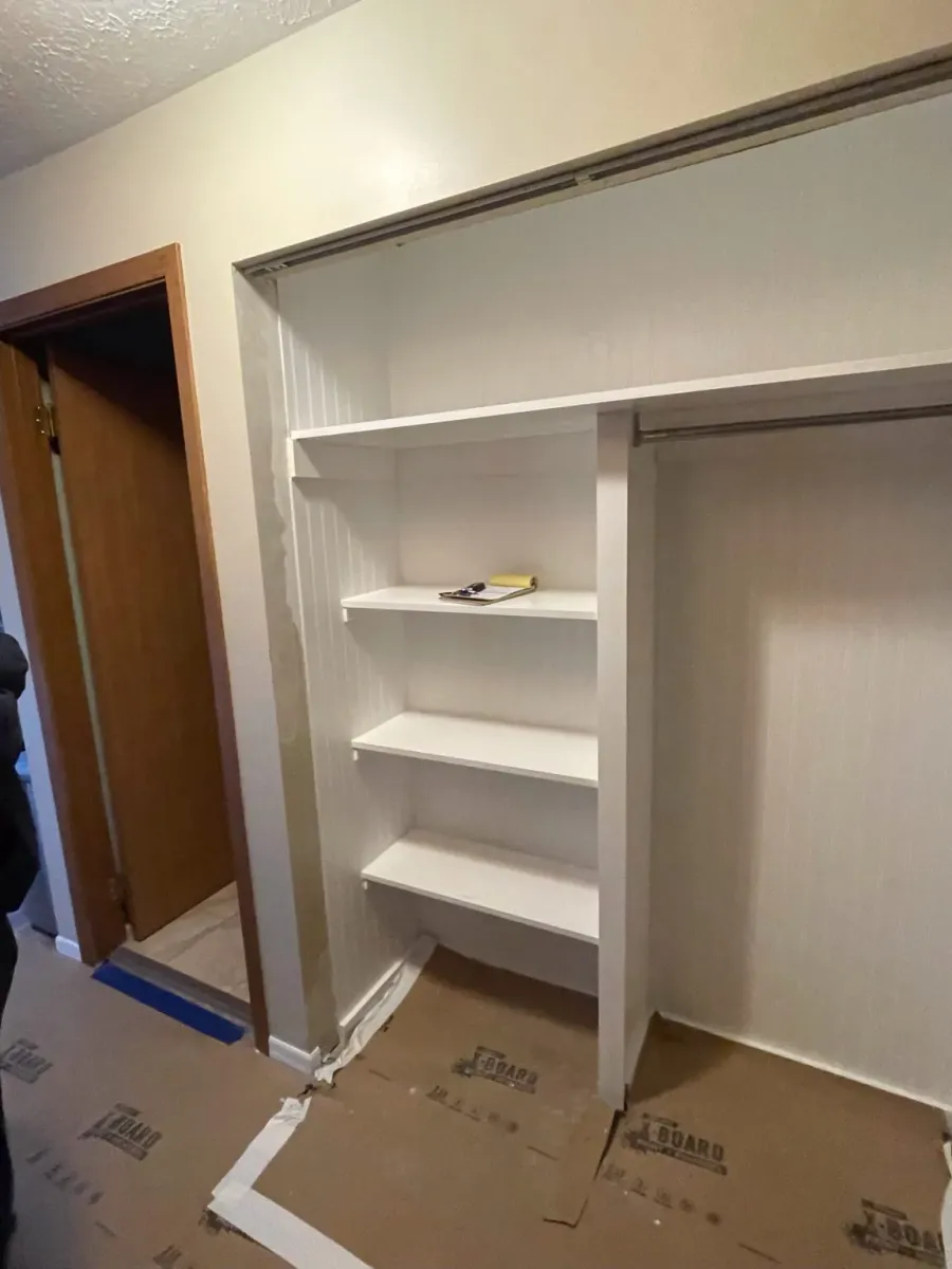 Shelving: interior project by Hammer Home Services in Western Pennsylvania